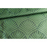 Water-resistant canvas fabric - Fern Damask, the fabric on the roll with the fold across the shot