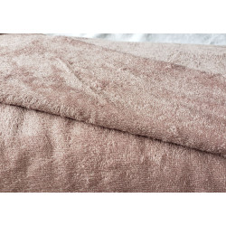 Bamboo terry towelling fabric- blush pink