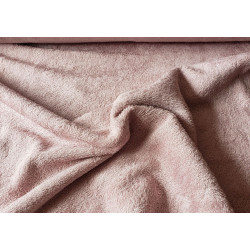 Bamboo terry towelling fabric- blush pink