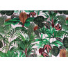 Palm paradise - beige background, printed velvet fabric, capture on full width of the fabric