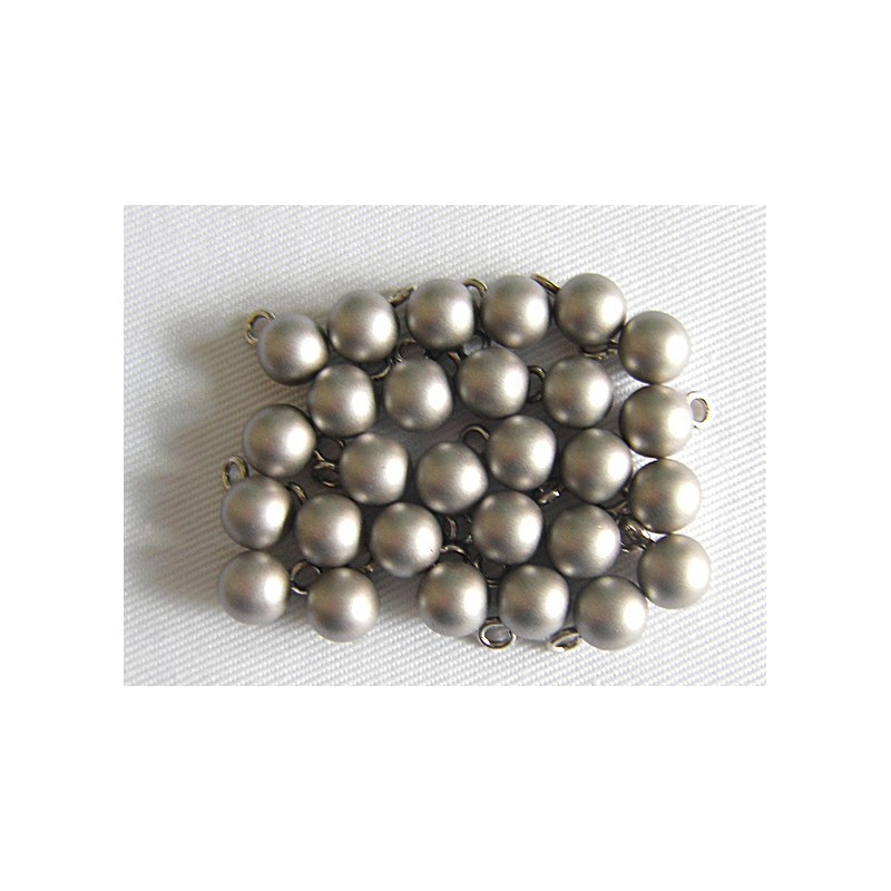 silver pearl - small button