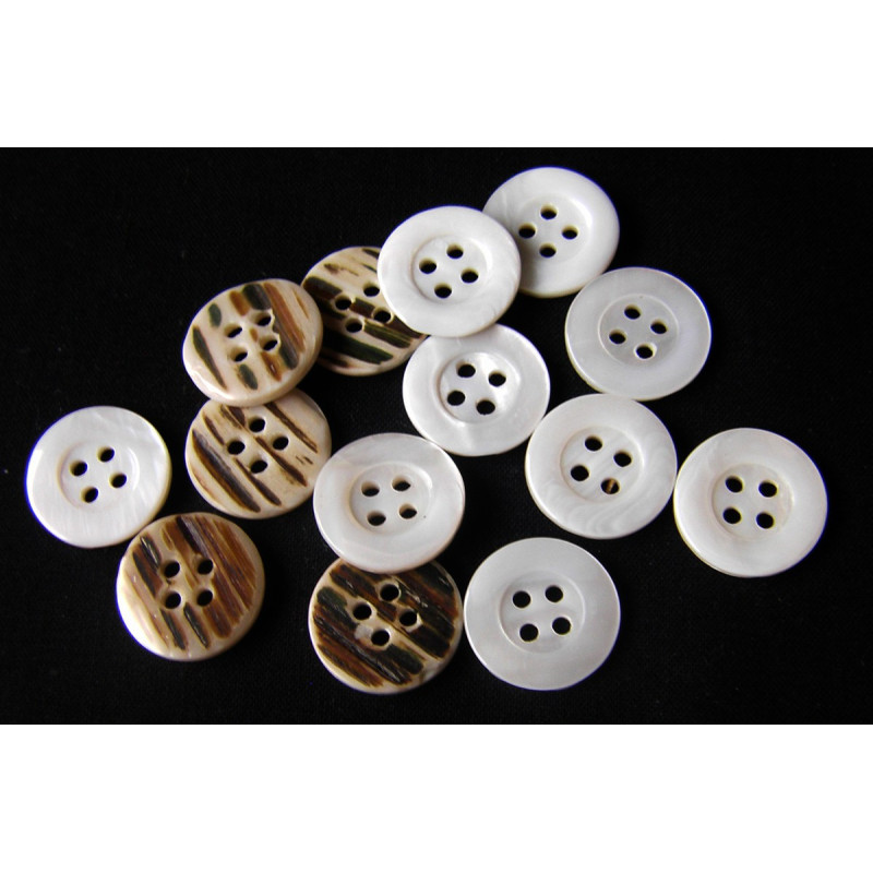 white medium size pearl button