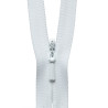 closed-end invisible zip- white - 41cm YKK, placed on a white background