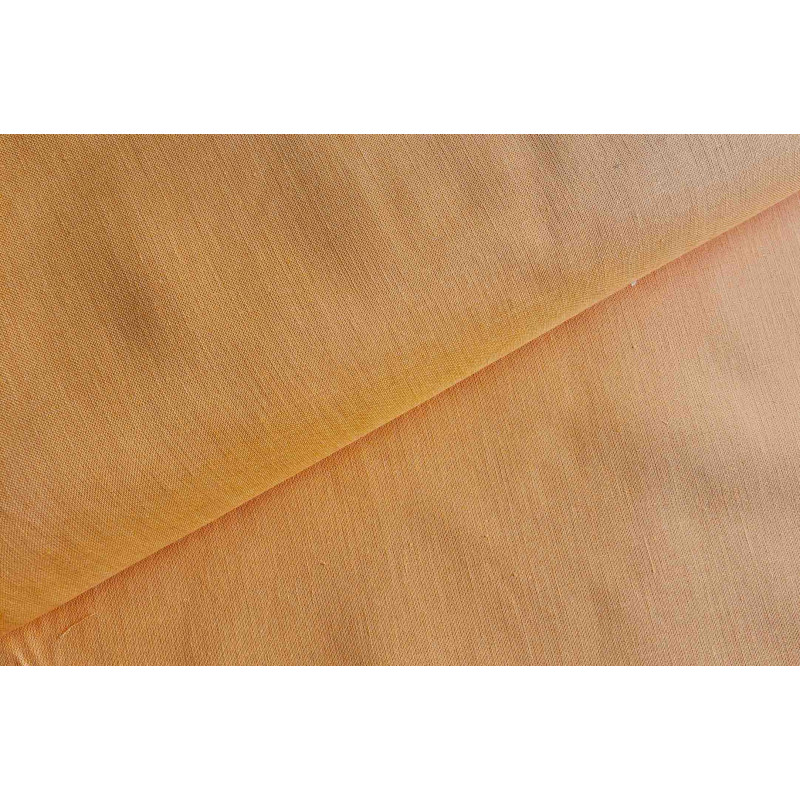 medium-weight cotton fabric - light orange - the fabric with the fold, placed across the frame