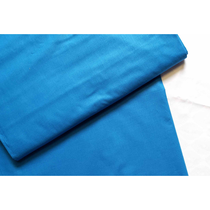 medium-weight cotton fabric -  rench blue color, the fabric with the fold, placed across the frame