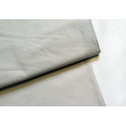 medium-weight cotton fabric -  lighter grey color, the fabric with the fold, placed across the frame