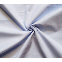 medium-weight cotton fabric -  light blue color, the fabric with the twist, placed across the frame