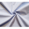 medium-weight cotton fabric -  light blue color, the fabric with the twist, placed across the frame