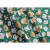 Dogs on green - Water Resistant fabric, the fabric with the fold, across the photographic shot