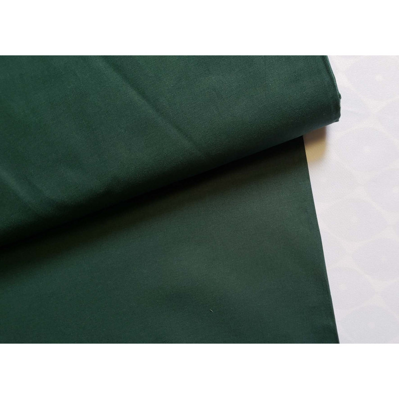 medium-weight cotton fabric -  dark green color, the fabric with the fold, placed across the frame