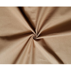 medium-weight cotton fabric -  caramel color, the fabric with the twist, placed across the frame