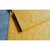 medium-weight cotton fabric -  mustard color, the fabric with the fold, placed across the frame