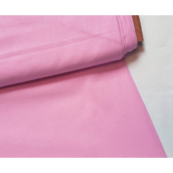 medium-weight cotton fabric -  pink color, the fabric with the fold, placed across the frame