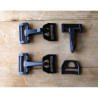 Swivel hook - black - plastic 55mm