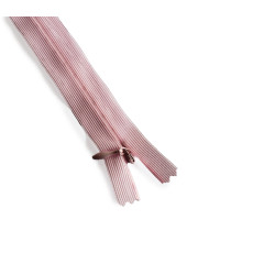 closed-end invisible zip- light pink - 20cm, placed on a white background
