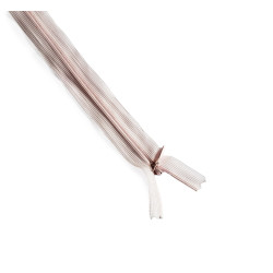 closed-end invisible zip- pale pink - 18cm, placed on a white background