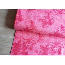 Mystic Vine cotton - soft handle - cerise color, the fabric with the fold across the frame