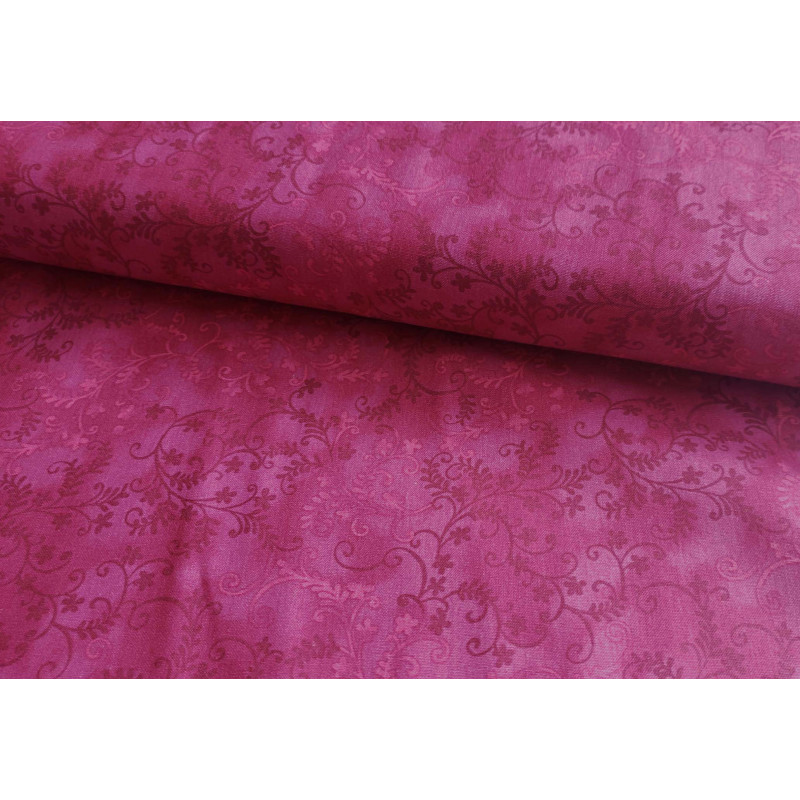 Mystic Vine cotton - soft handle - wine color, the fabric with the fold across the frame