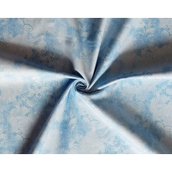 Mystic Vine cotton - soft handle - blue color, the fabric with a twist in the middle of the frame