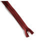 closed-end invisible zip- burgundy - 40cm, placed on a white background