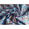 Dogs on blue - Water Resistant fabric, the fabric with the twist