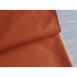 Oxford - Water-resistant canvas fabric - pumpkin color, the fabric placed across the frame with the fold