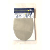 Iron-on cotton elbow patches -  dove grey color, placed on a white background