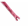 closed-end invisible zip- pink color - 45cm, placed on a white background