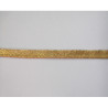 Flanged fabric piping - gold brocade 