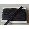 insertion cord with braided cord look, black color full reel on grey table