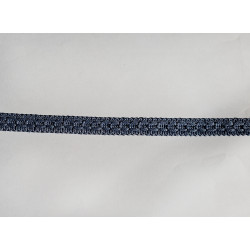 Upholstery trim 15mm - denim blue, a strip of gimp placed on a white background