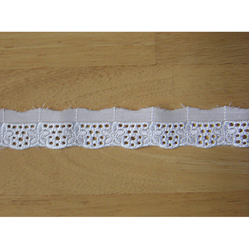 Embroidered tape  trim- edging - white