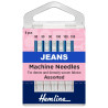 Sewing machine needles - Jeans - Heavy Mixed - 6 Pieces, pack of needles placed on a white background