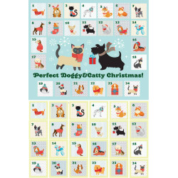 Advent Calendar DIY Ready Panel - Cats&Dogs theme- full view