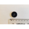 Large, navy color suit button with the ruler on a white background