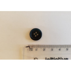 Small, navy ombre - matt suit button with the ruler on a white background