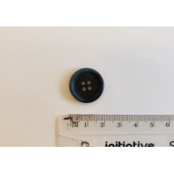 Large, navy ombre - matt suit button with the ruler on a white background