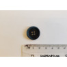 Large, navy ombre - matt suit button with the ruler on a white background