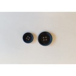 Suit button -dark navy - matt-  ombre effect, two sizes of button on a white background