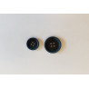 Suit button -dark navy - matt-  ombre effect, two sizes of button on a white background