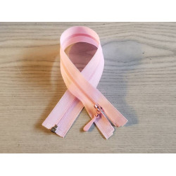 Invisible Zip 30 cm - light  pink- open end zip