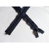 double slider zip - navy - plastic coil zip - 160cm long on a white background