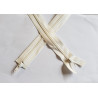 double slider zip - ivory -plastic zip - 180cm long on a white background