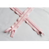 double slider zip - light pink - plastic coil zip - 160cm long on a white background