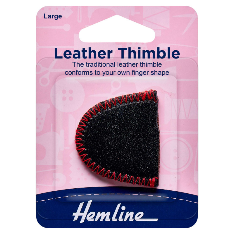 Thimble - Leather - Large, the package with the thimble on a white background