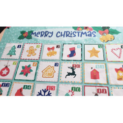 Advent Calendar DIY Ready Panel - FUNNY CHARACTERS, close up on pockets