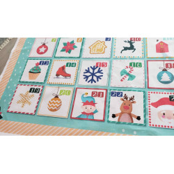 Advent Calendar DIY Ready Panel - FUNNY CHARACTERS, close up on pockets