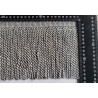 Thick bullion fringe - 150mm (6'') -  silver grey color, with measuring tape