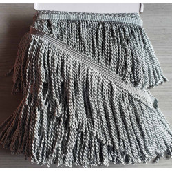 Thick bullion fringe - 150mm (6'') -  silver grey , full reel on the table