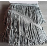 Thick bullion fringe - 150mm (6'') -  silver grey , full reel on the table